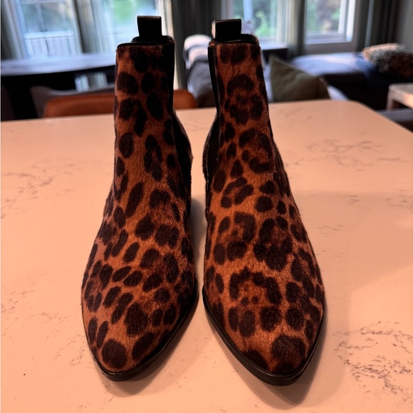 Nine West leopard print slip on booties - Picture 3 of 7